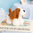 Basset PEACH CAT Hound Dog Stuffed Animal Cute Puppy Plushies Small Plush Toys Gifts for Kids White