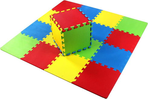 Kangler 20pcs Kids Puzzle Play Mats, Extra Large Colorful Foam Flooring Tiles, Interlocking Floor Mats with Borders