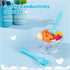 Nuenen 6 Pieces Silicone Baby Feeding Forks and Spoons Set - Hot Safety First Stage Self Feeding Supplies Mini Kids