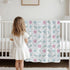 Selgkds Summer 60x80inch Boho Sea Turtles Seashells Bows Baby Blankets for Girl Boy Infant Newborn Toddler Nursery Crib