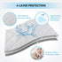 TILLYOU Pack and Play Sheets Pad - Waterproof Play Yard Playpen Sheets Pad, Soft Quilted Sheets with 1''-3'' Deep Pocket, Breathable and Fluffy, 39"x27",Light Grey by TILLYOU
