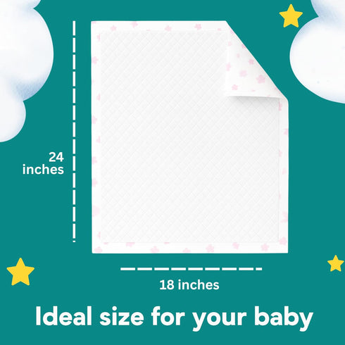 (20 Pack, Eli with Love Disposable Baby Changing Pads - Soft, Waterproof & Leakproof Liners Absorbent Underpads - Large