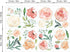 Peony Flowers Wall Stickers DIY Leaves Wall Decals Art Decor for Living Room, Girls Bedrooms