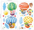 DECOWALL DA-1406B Animal Hot Air Balloons Wall Stickers, Peel and Stick Removable Decals for Kids Nursery Bedroom Décor