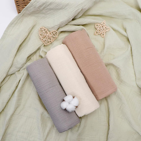 babify 3pack) Baby Swaddle Blanket Neutral - Lightweight and Breathable Muslin Swaddles for Newborns - Receiving
