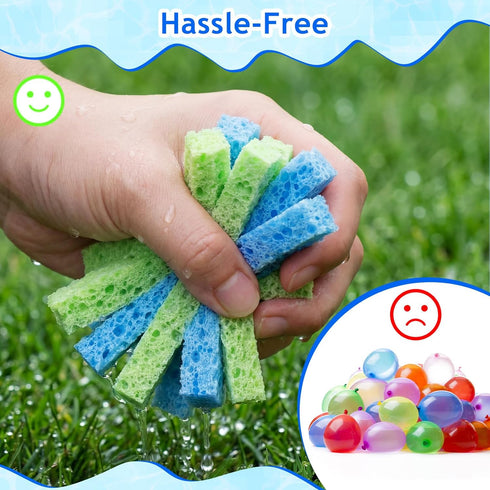 Blueweenly 48 Summer Pcs Reusable Water Balls for Outdoor Water Sponges Kids Games Toys Soft Quick Soak Pool Fight Toys