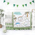 SWESEN Dinosaur Crib Bedding Set 4-Piece for Boys, Crib Set Includes Quilt,