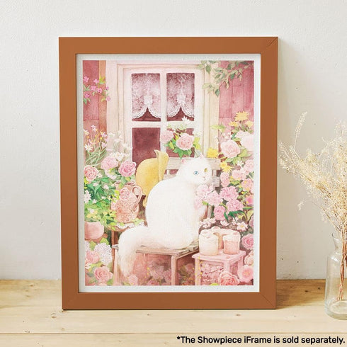 Pintoo Jigsaw Puzzles 1200 Piece - Jina, A Cat in The Rose Garden, Beautiful Plastic Puzzle for Home Decor