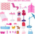 11.5-inch 2-Story 37 Doll House for Dolls, Foldable Dollhouse with pcs Furnitures & Accessories, Playhouse with Pet