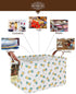 HUNRUNG Rectangle Storage Basket, Cute Canvas Organizer Bin for Toys, Books, Clothes