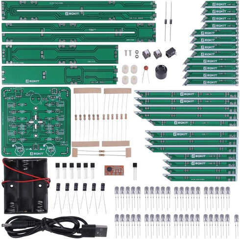 MiOYOOW 3D RGB Christmas Tree Led DIY Kits - Music Flashing LED Circuit Electronic Assemble