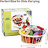 Set Wooden Vegetable Toys for Children,Pretend Play Food for Kid, Magnetic Cutting Kitchen Toy with Picnic Basket,Baby