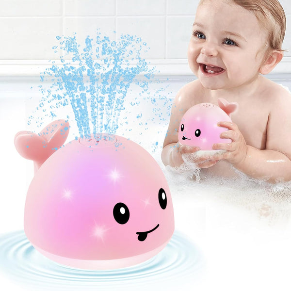 Whale Bath Toy Sprinkler, Baby Easter Basket Stuffers, Light Up Bath Toys