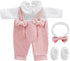 FADALEA 12 inch 4-Packs 10 11 12 inch Doll Clothes and Accessories with Headband Hat Socks for Dolls (Not Include Doll)