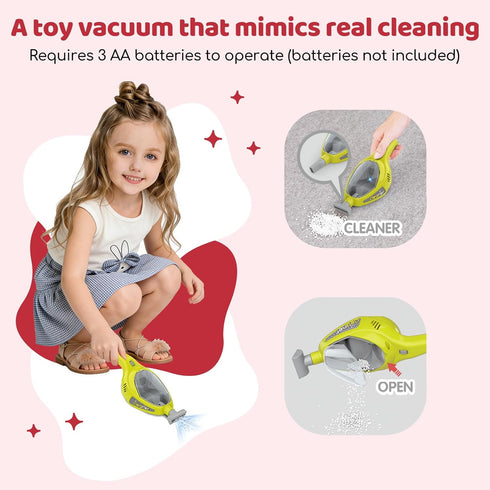 Bluocean Set, Set 2-in-1 Toddler Cleaning Toy Kids Cleaning - Pretend Play Educational Kit with Toy Vacuum, Mobile