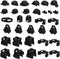 Military Weapons Pack, Classic Building Block Military Toy Accessories Hat, 30 Piece
