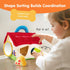 1 Set 1-3, hahaland Montessori Toys for Year Old Plush Puppy Sensory Toy with Dog House, Rattle, Crinkle, Mirror