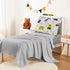 Set 4 Set Wake In Cloud - Toddler Bedding for Boys, Construction Car Excavator Truck, Pieces Soft Crib Bed Including