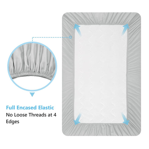 2 Pack 28"x52"x8", TILLYOU Baby Crib Sheets for Boys Girls, Fitted Crib Sheet for Standard Crib and Toddler Mattresses