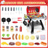 Kids BBQ Grill Kitchen Playset - 2-Layer Barbecue Outdoor Play Grill Toy with Smoke, Sound & Light for Toddler Boys