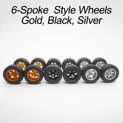 XYELKW 9 Set 1/64 1 64 3 3 1/64 Wheels for Trucks Wheels Off Road Simulation Custom Rubber Tires with Colors & Styles