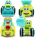 Friction Powered Trucks for 2 Year Old Boys, 4 Cartoon Construction Vehicles, Push & Go Cars Set
