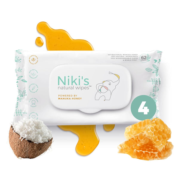 Niki's Natural Baby Wipes | Sensitive Organic Baby Wipes | Made with