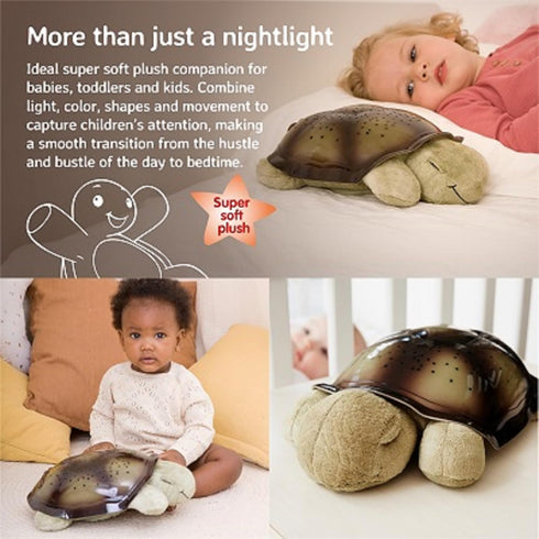 Cloud b Calming Nightlight Star Projector, Gentle Brightness, 3 Colors, 8 Constellations, Auto-Shutoff, Twilight Turtle