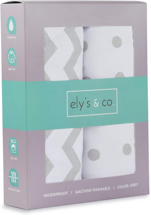 Waterproof Bassinet Sheets 2-Pack for Baby Boy or Baby Girl - (Grey