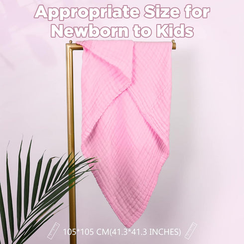 Skin,2Pack MUKIN Baby Bath Towels, Super Soft Cotton Receiving Blanket for Baby's Delicate Swaddle Blanket for Newborns