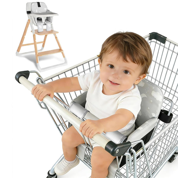 Portable Baby Shopping Cart Seat, High Chair Cover for Outdoor Hygiene and