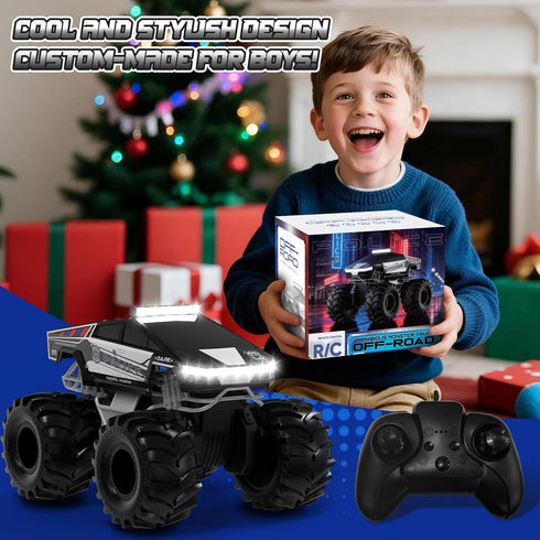 1:18 2.4 4WD 360 6+ Police Remote Control Car, Cyber Truck Remote Control Car, GHz Waterproof Amphibious RC Cars, All