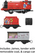 Thomas & Friends Motorized Talking James Engine Toy Train with Sounds, Phrases & Coal Car for Kids Ages 3+