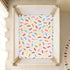 CZXW 52" 28" Cartoon Sprinkles Crib Sheets Fitted x Natural Cotton Soft & Breathable for Baby Crib Mattress