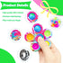 FODYNE 50Pcs Pop its Fidget Spinners for Kids, Fidgets Toys Bulk for Adults, Valentines Day Gifts Anxiety Toys Stress