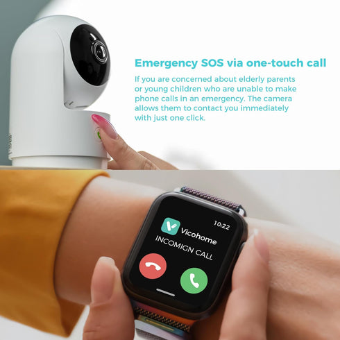 SOVMIKU 64GB 2K 5GHz 360 Setup, Alarm,180 Indoor Camera, Wi-Fi, Plug-in, AI Tracking, Home Security, Pet/Baby Monitor