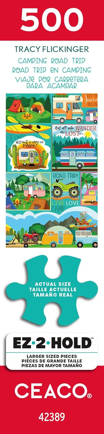 500 Ceaco - Tracy Flickinger - Camping Road Trip - Larger Piece Jigsaw Puzzle
