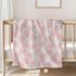 Selgkds Summer 40x50inch Boho Beach Seashells Floral Baby Blankets for Girls Boys Pink Conch Flowers Infant Toddler