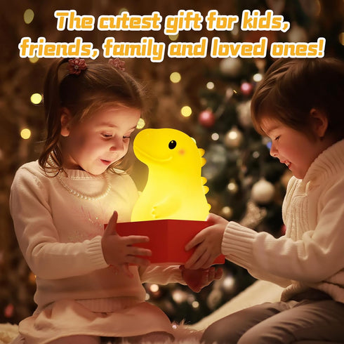 7.8 18 3-Level Mewaii Big Dinosaur Night Light for Kids, in & Funny Sounds Squishy Silicone Dinosaur Lamp