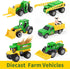 6pcs Set, 3 Oriate Kid Diecasting Farm Car Toys Harvester, Transporter, Truck, Sprayer Small Farm Toys, Mini Cars Model