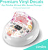 S6 S6+ Elegant Flowers Decal for and Breast Pump Floral Vinyl Cover, Precision Fit