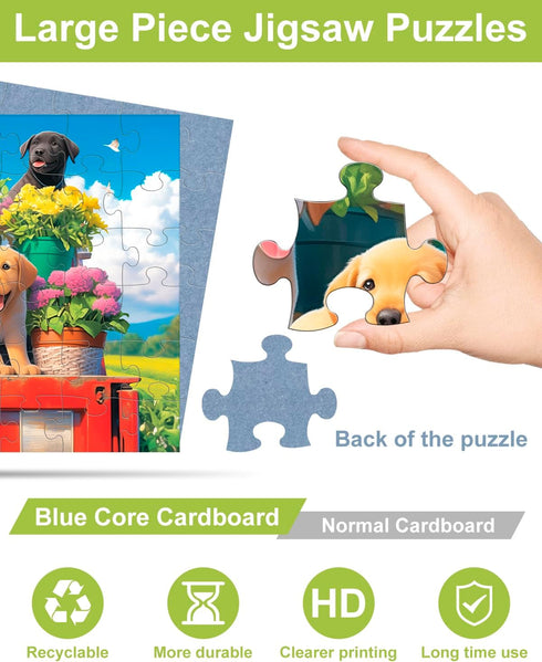6 Pack 48 Yigney Large Piece Jigsaw for Seniors Alzheimer Products for Elderly Dementia Activities Memory for Patients
