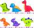 6 Pack Set Tub Works Dinosaur Mold Free Bath Toys, | Sealed, No Hole Bath Toys Design Keeps Moisture Out | Soft