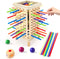 Pichoi Montessori Game Wooden Board Game - Multiplayer Family Travel Game - Math