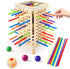 Pichoi Montessori Game Wooden Board Game - Multiplayer Family Travel Game - Math