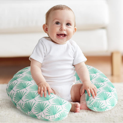 Tummy The Peanutshell Nursing Pillow & Cover - Soft Newborn Nursing Baby Girl or Boy Pillow Covers, Supportive