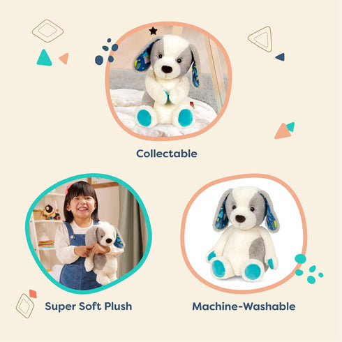 B. toys 12-Inch Plush Dog, Huggable Stuffed Animal Toy, Soft & Cuddly Plush Puppy for Newborns and Kids
