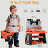 Set Set, 3-8 REXBETI Kids Tool with Box and Electronic Toy Drill, Pretend Play Kids Workbench Construction Kits