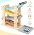1 2 4 4 1-3 Joyreal Montessori Toddler Toys for Year Old - Level All-Wooden Car Ramp Racer Toys with Mini Cars
