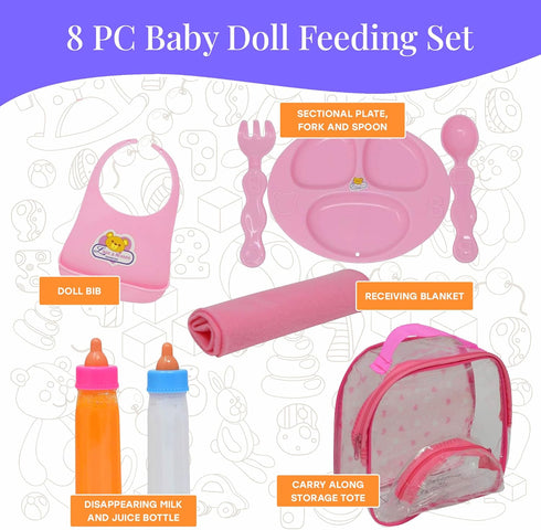 Set The New York Doll Collection Baby Doll Accessories, Doll Magic Bottles & Doll Feeding